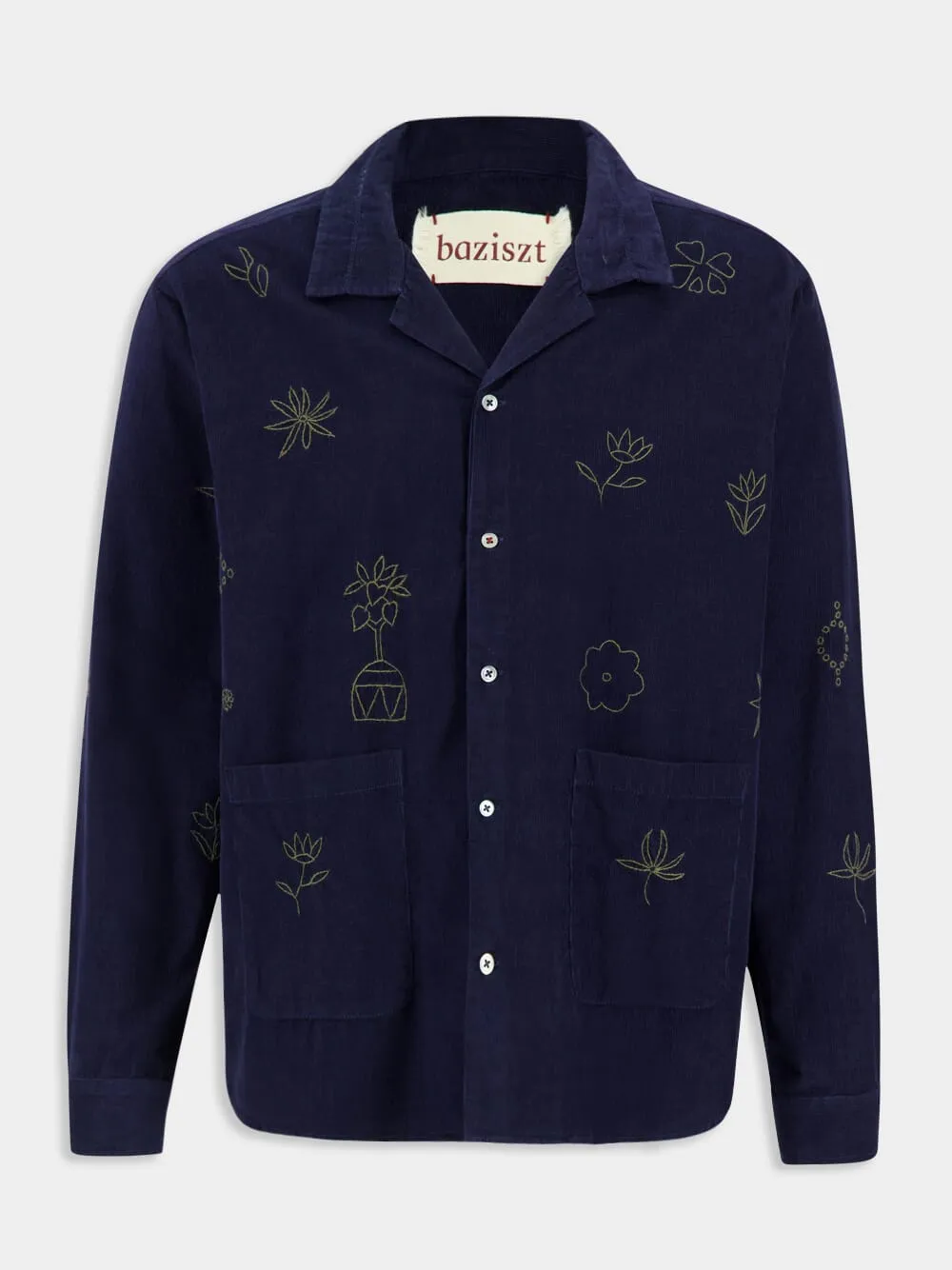 Navy Blue Cotton Serenade Shirt sold by Fashion Clinic