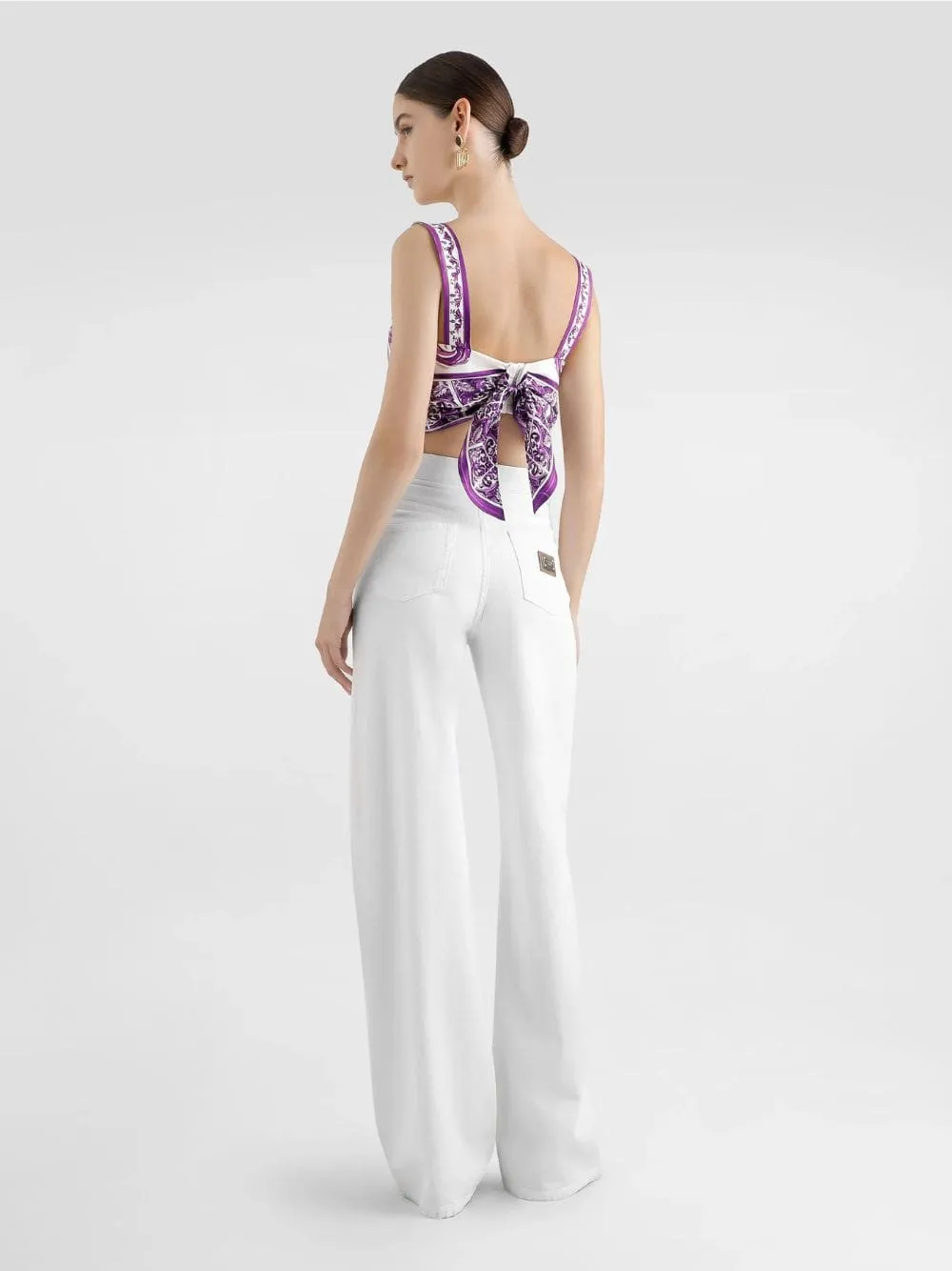 Majolica-Print Silk Foulard Top sold by Fashion Clinic product image thumbnail 3