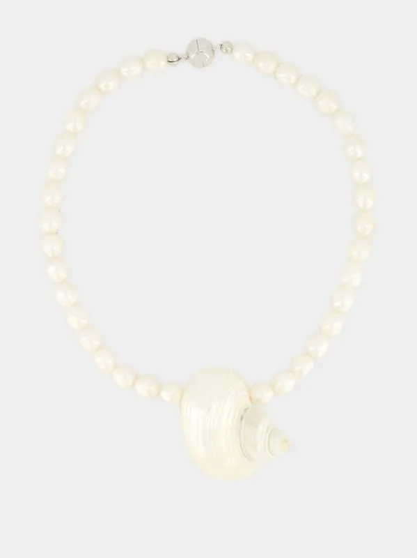 Pearl Mykonos Shell Necklace sold by Fashion Clinic