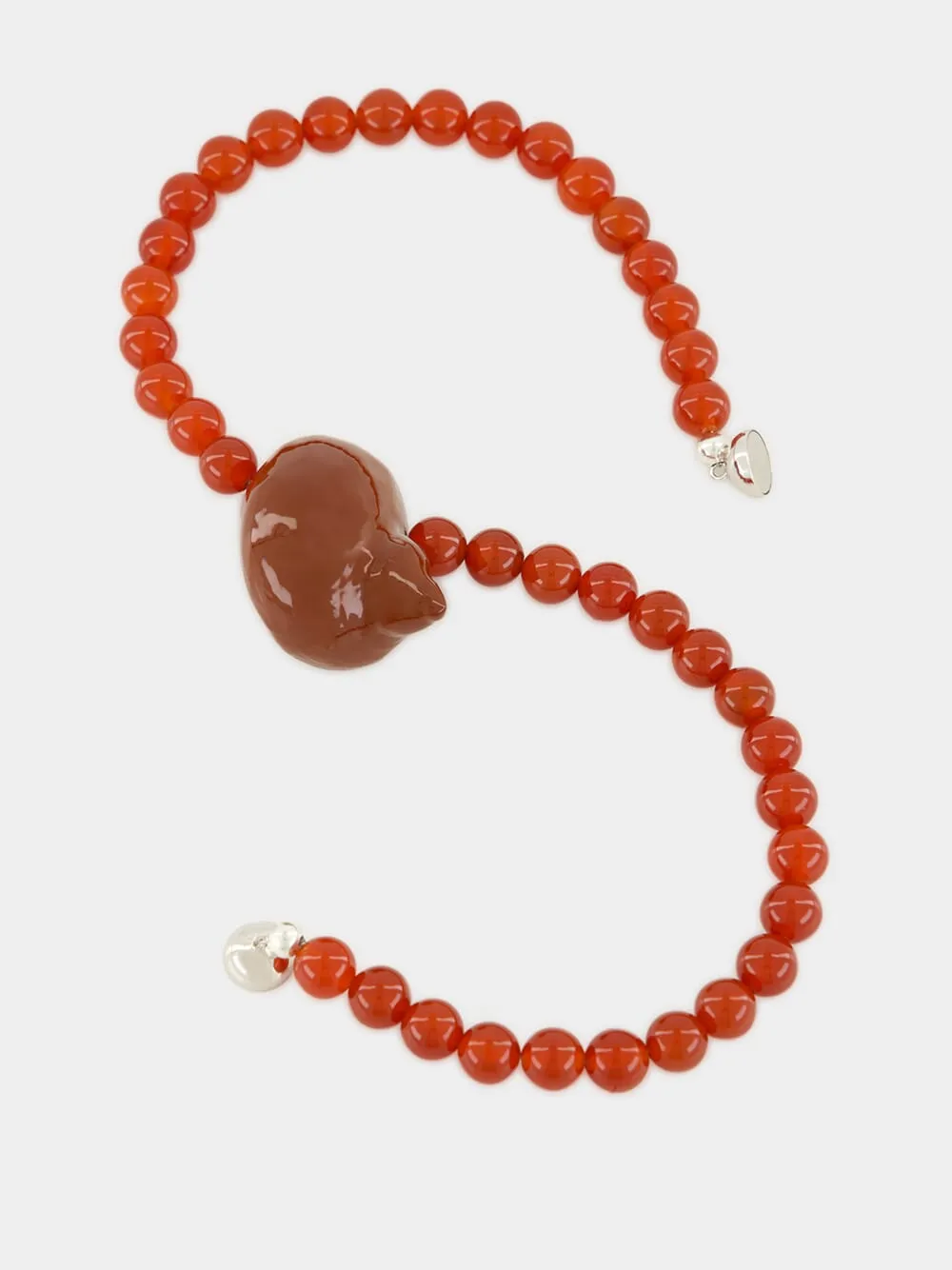 Red Carnelian Beads Mykonos Necklace sold by Fashion Clinic product image thumbnail 2