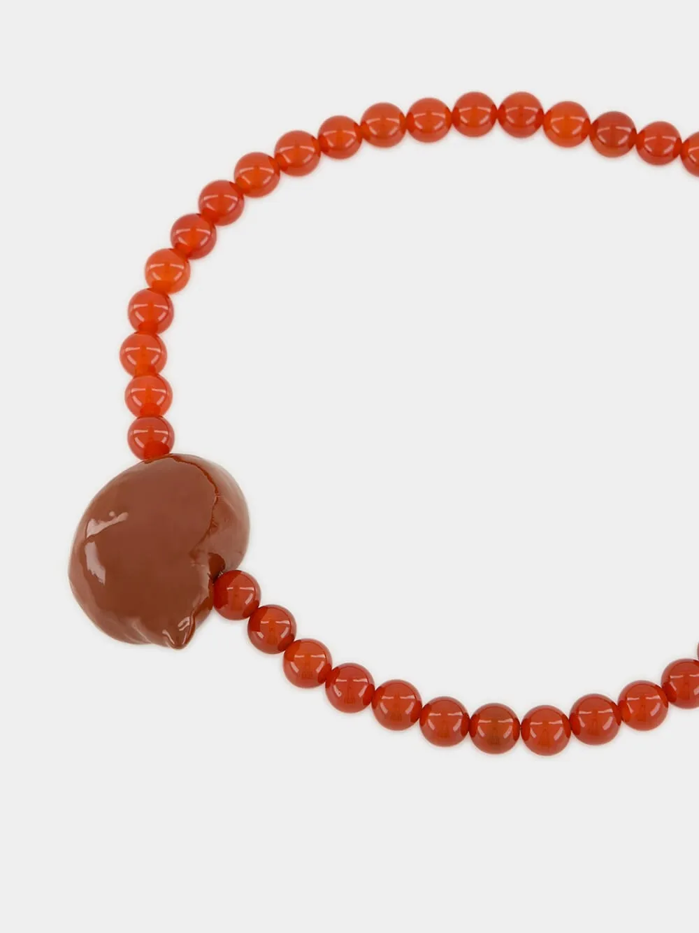 Red Carnelian Beads Mykonos Necklace sold by Fashion Clinic product image thumbnail 3