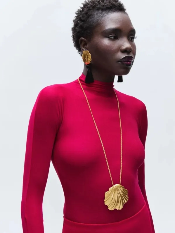 24K Gold Coquille Necklace sold by Fashion Clinic