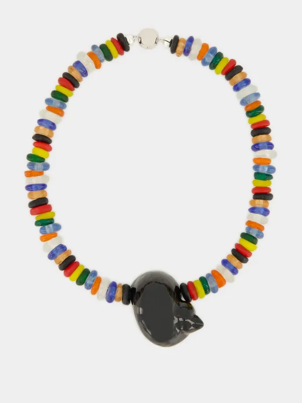 Multicolour Zanzibar Glass Shell Necklace made by Fashion Clinic