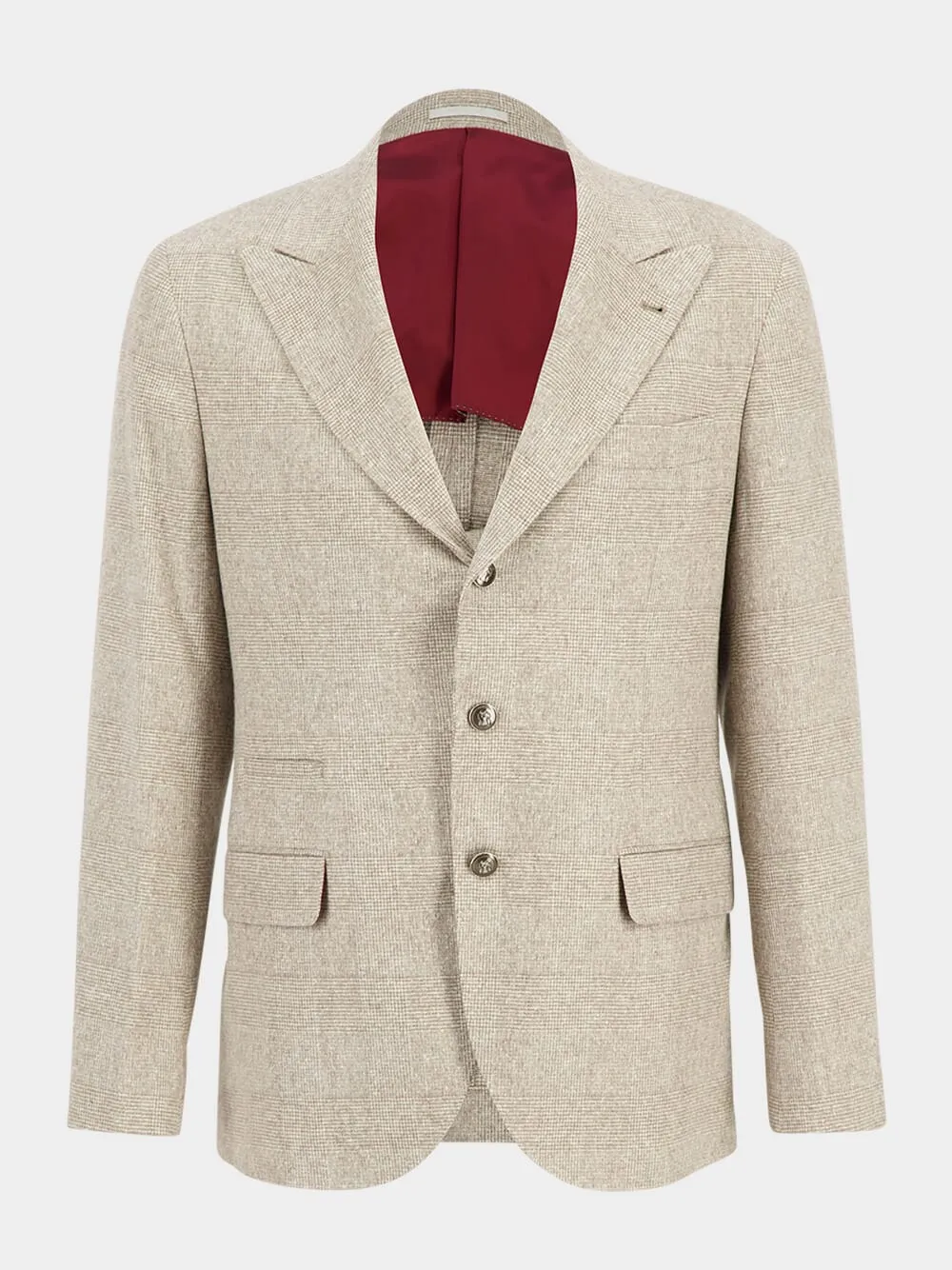 Brown Silk Wool and Cashmere Flecked Suit sold by Fashion Clinic product image thumbnail 3