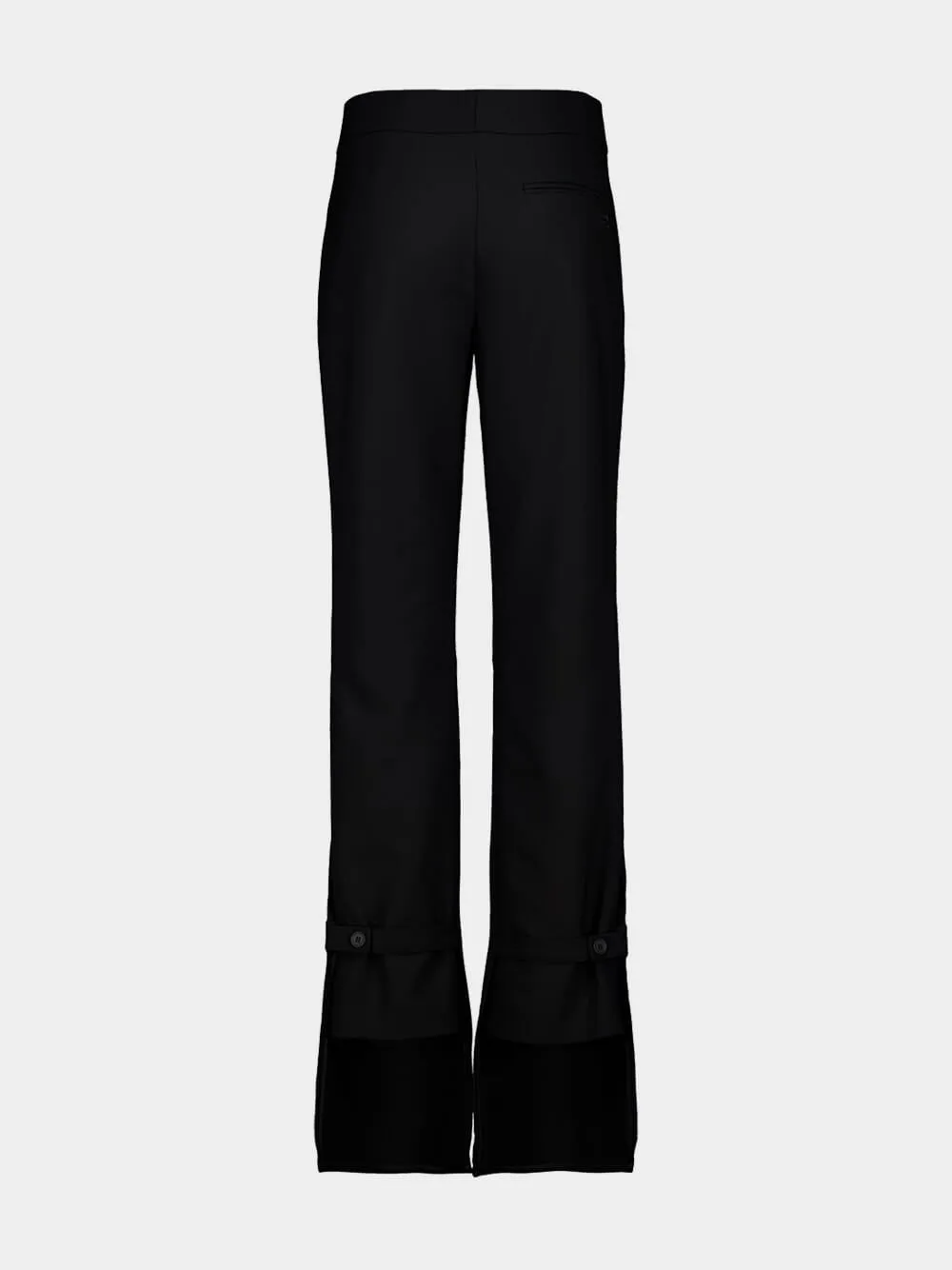 Black Polywool Bootcut Trousers sold by Fashion Clinic product image thumbnail 3