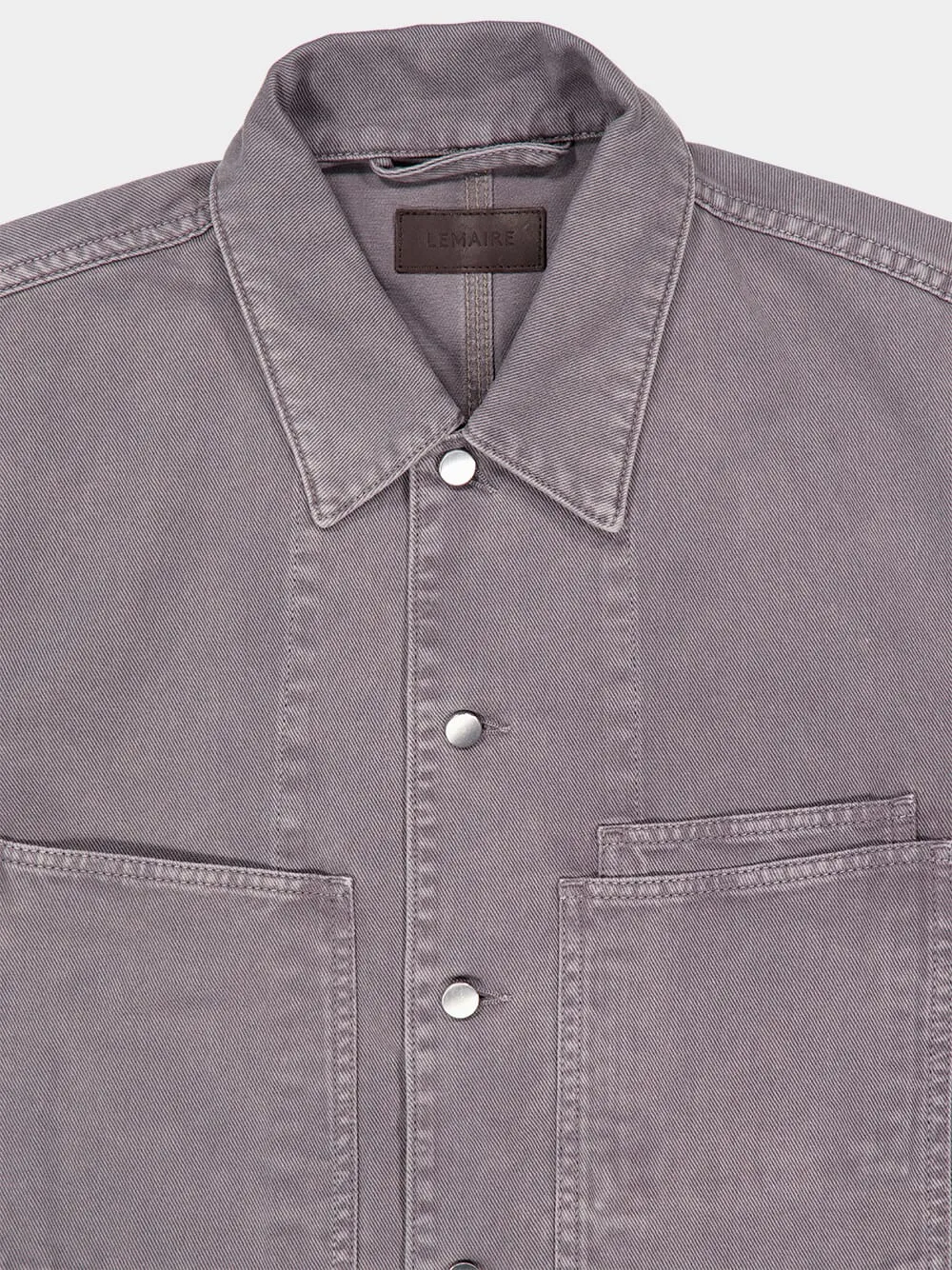 Heather Grey Workwear Denim Overshirt sold by Fashion Clinic product image thumbnail 3