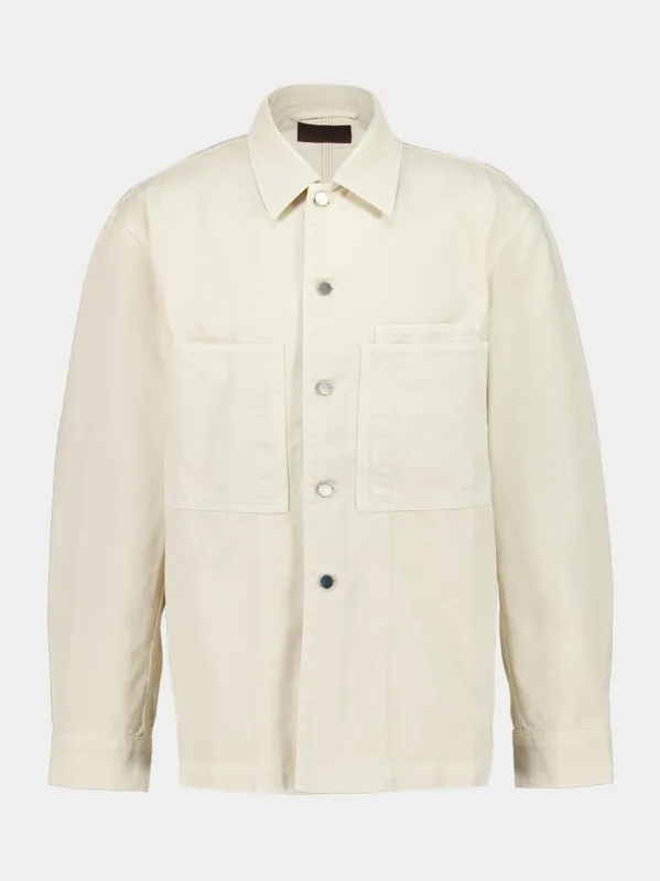 Snow Clay Workwear Denim Overshirt sold by Fashion Clinic