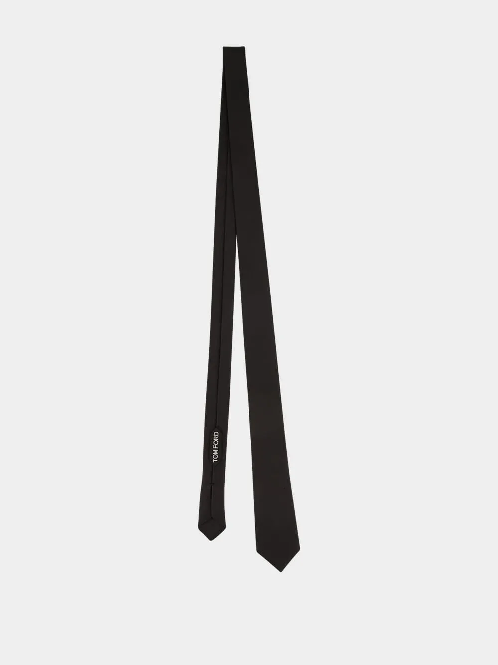 Black Silk Satin Tie sold by Fashion Clinic product image thumbnail 3