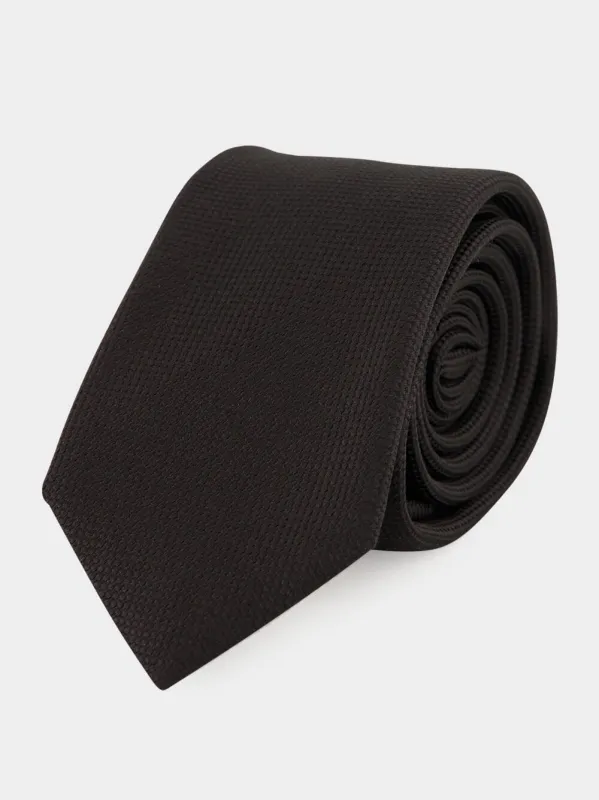 Black Silk Satin Tie sold by Fashion Clinic