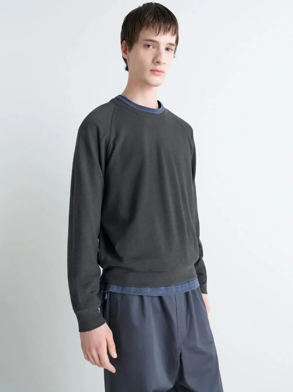 Graphite Grey Cotton Wool Sweatshirt sold by Fashion Clinic product image thumbnail 2