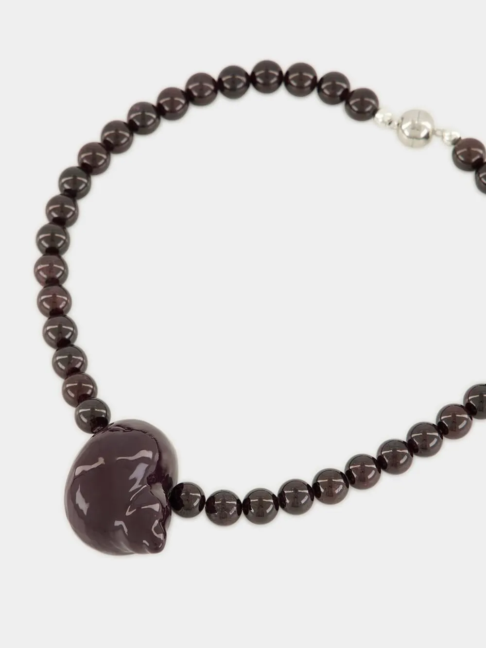 Oxblood Mykonos Garnet Necklace sold by Fashion Clinic product image thumbnail 3