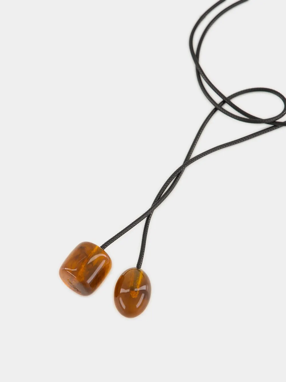 Jamie Resin Amber Cord Choker sold by Fashion Clinic product image thumbnail 4
