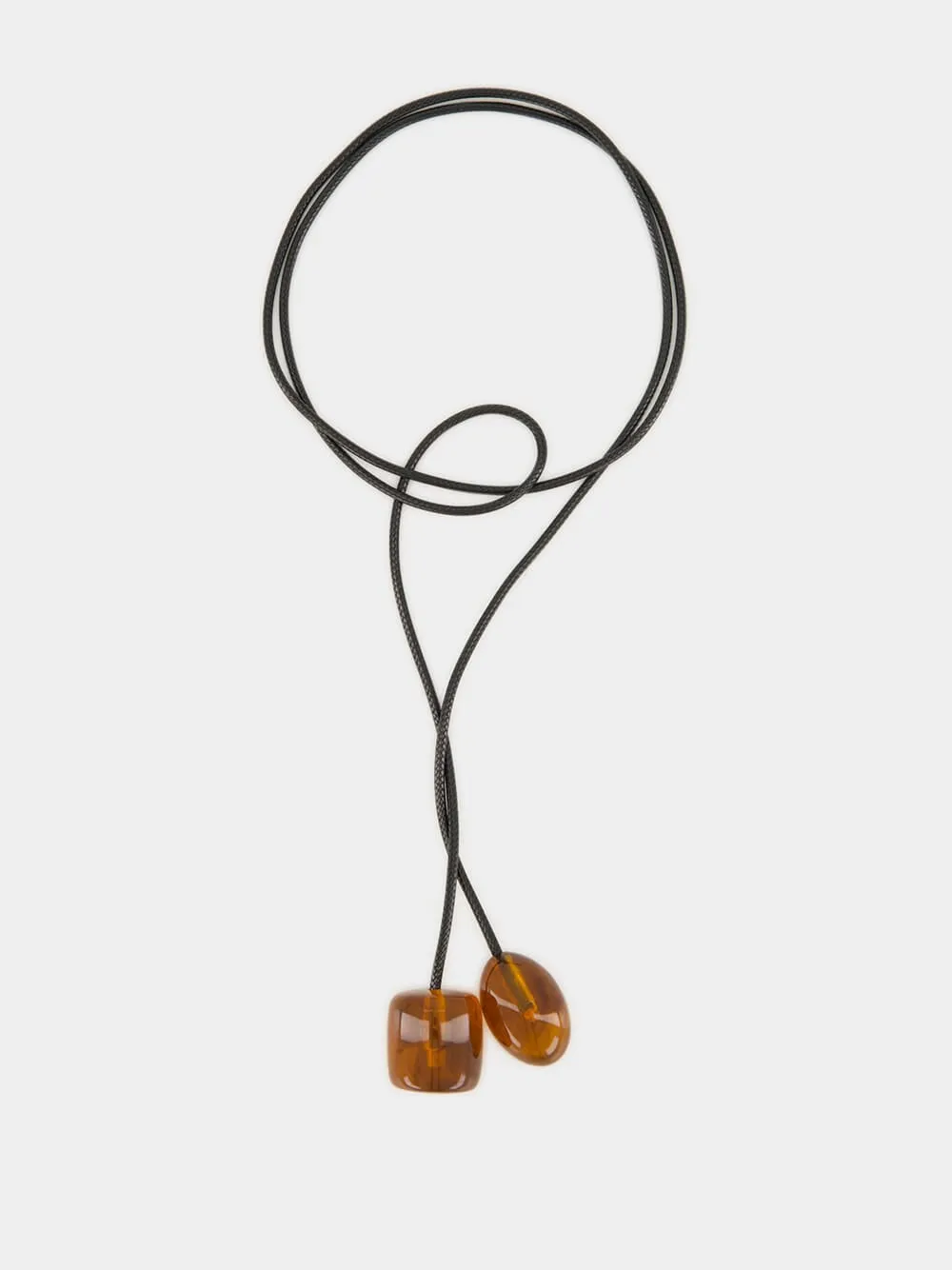 Jamie Resin Amber Cord Choker sold by Fashion Clinic product image thumbnail 2