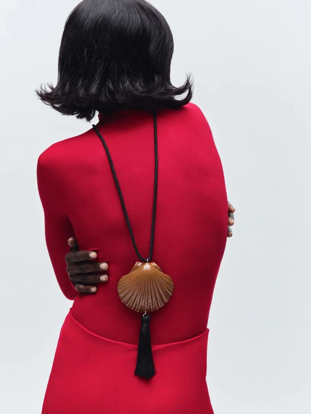 Brown Pillar Shell Cord Necklace sold by Fashion Clinic