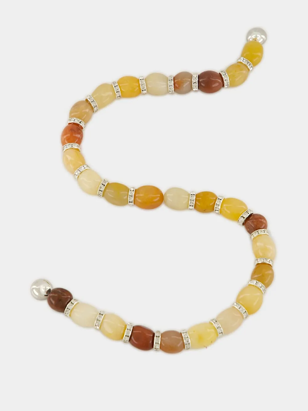 Yellow Odette Natural Aventurine Beaded Necklace sold by Fashion Clinic product image thumbnail 2