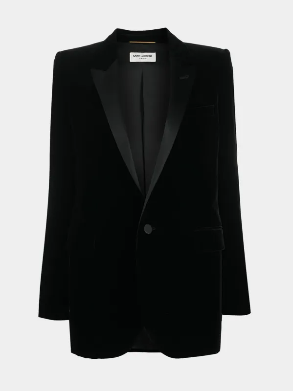 Velvet Tuxedo Blazer sold by Fashion Clinic