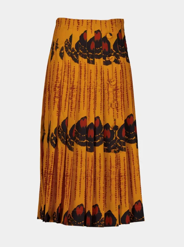 Orange Tullius Midi Skirt sold by Fashion Clinic