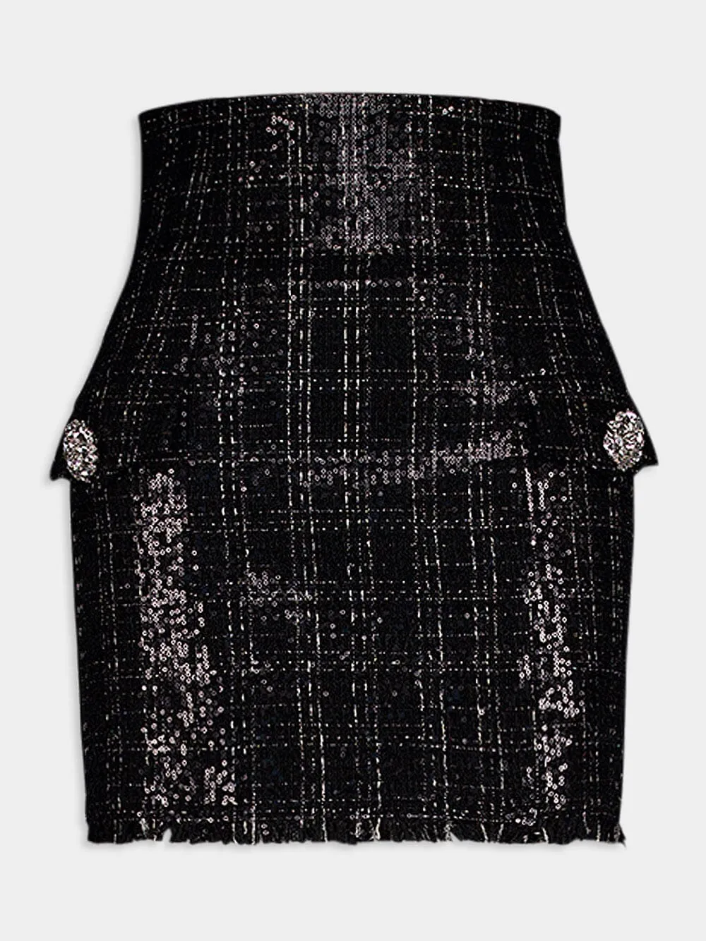 Sequined Tweed Mini Skirt sold by Fashion Clinic