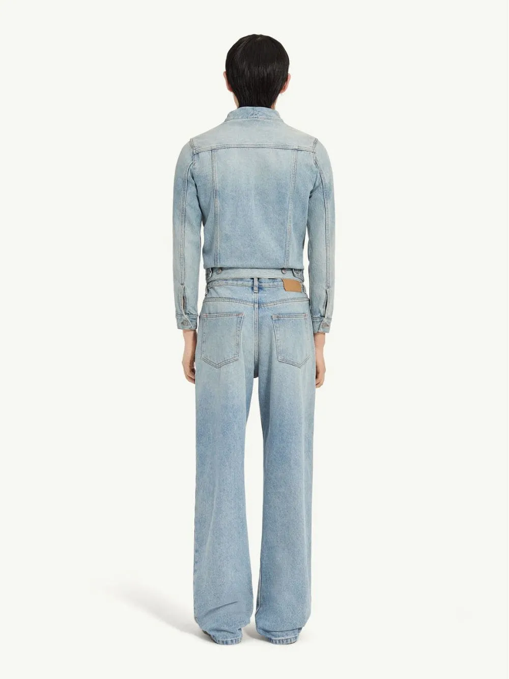 Light Blue High-Waisted Denim Trousers sold by Fashion Clinic product image thumbnail 4