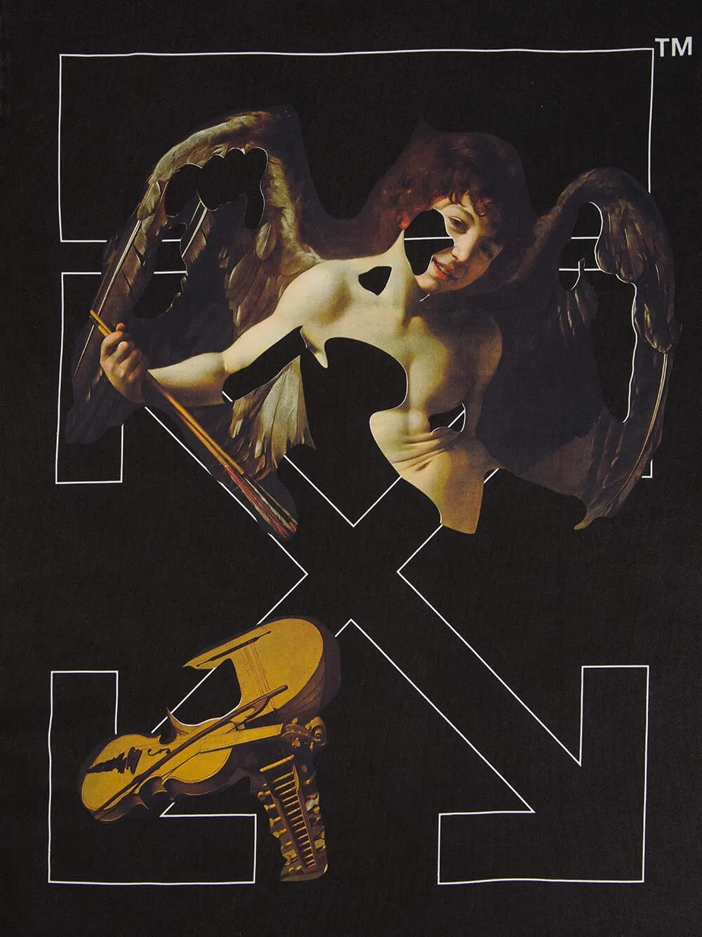 Black Slim Fit Cupid Arrow T-Shirt sold by Fashion Clinic product image thumbnail 4