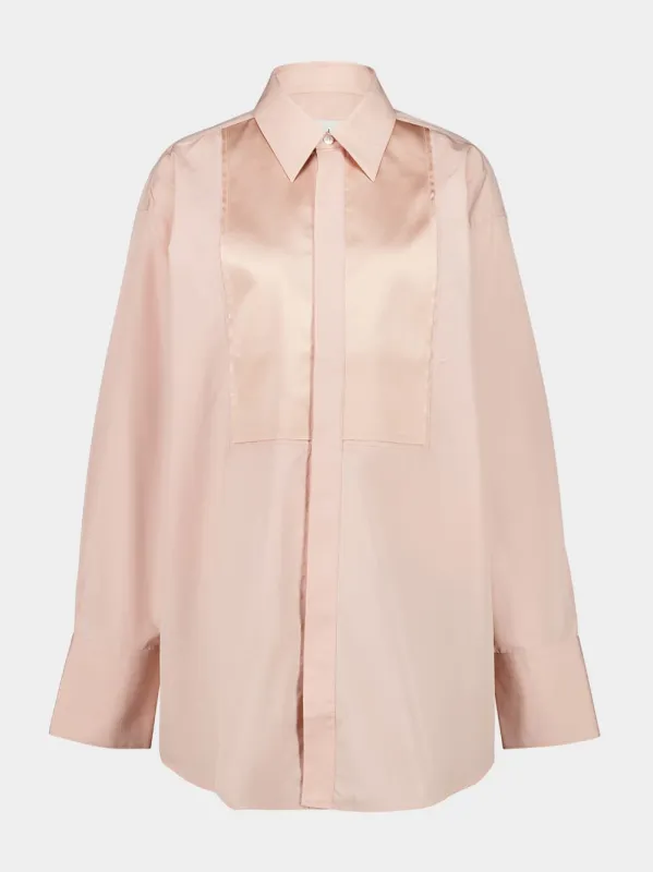 Powder Pink Oversized Bib Shirt sold by Fashion Clinic