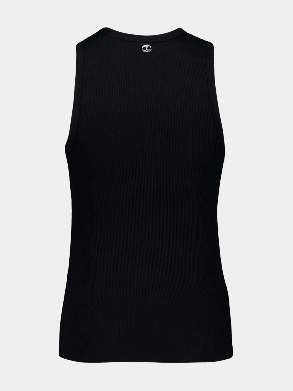 Black Cotton Tank Top with Eyelet sold by Fashion Clinic product image thumbnail 3