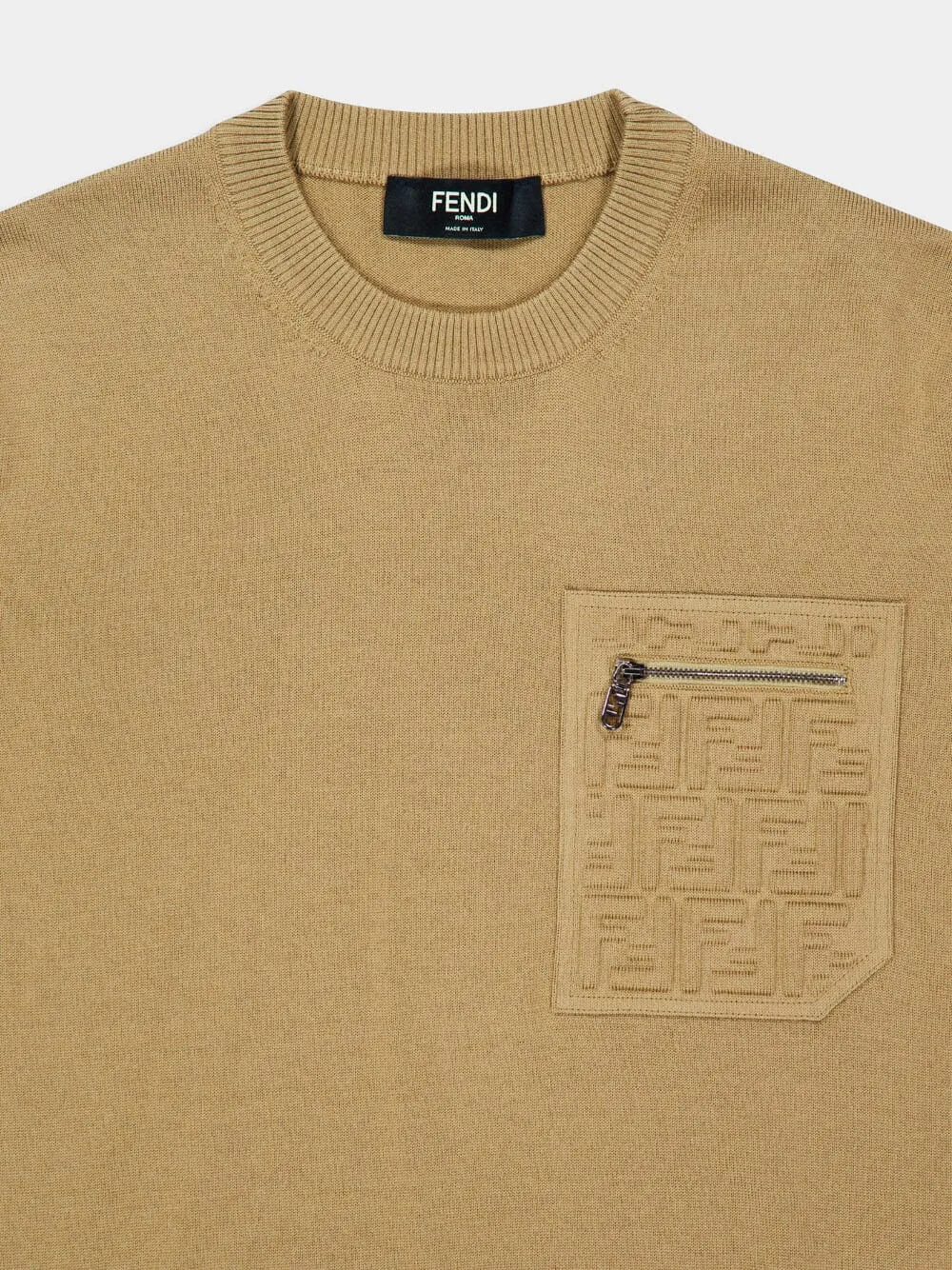 Camel FF Embossed Wool Pullover sold by Fashion Clinic product image thumbnail 3