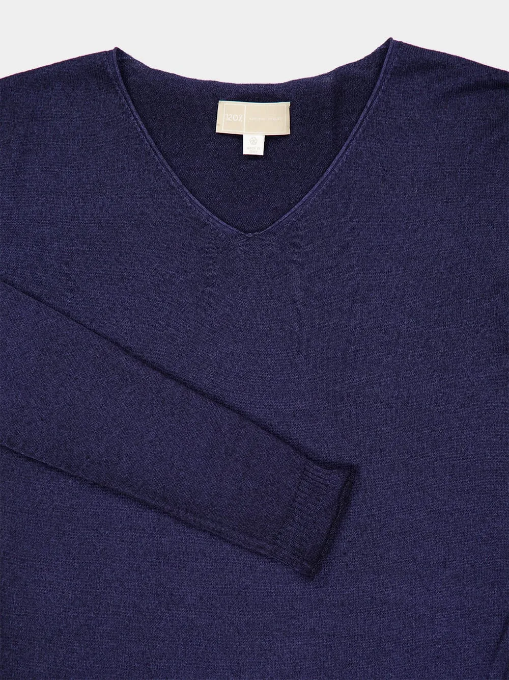 Marine Blue Cashmere V-Neck Sweater sold by Fashion Clinic product image thumbnail 3