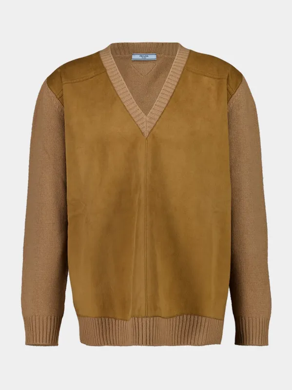 Camel and Tobacco Cashmere Jumper sold by Fashion Clinic