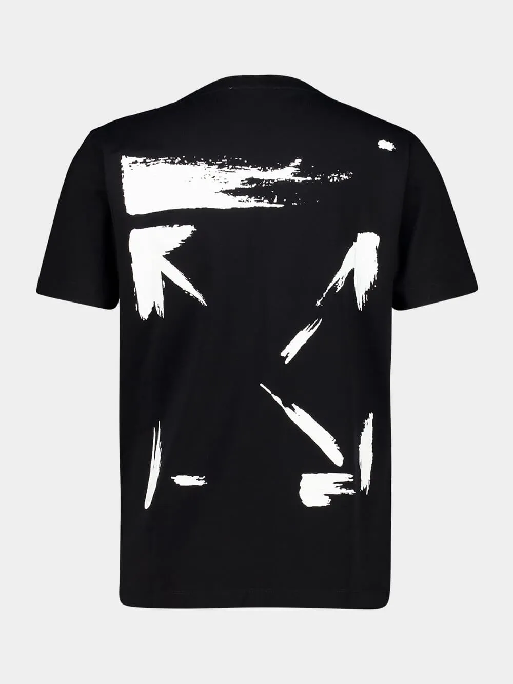 Black Cotton Brush Arrow T-Shirt sold by Fashion Clinic product image thumbnail 2