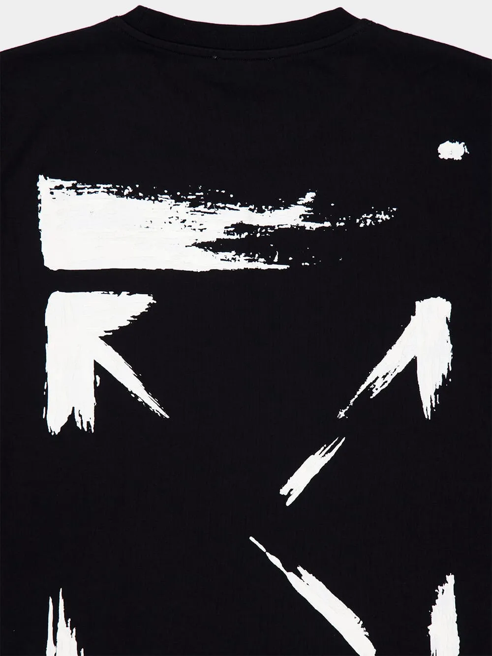 Black Cotton Brush Arrow T-Shirt sold by Fashion Clinic product image thumbnail 4