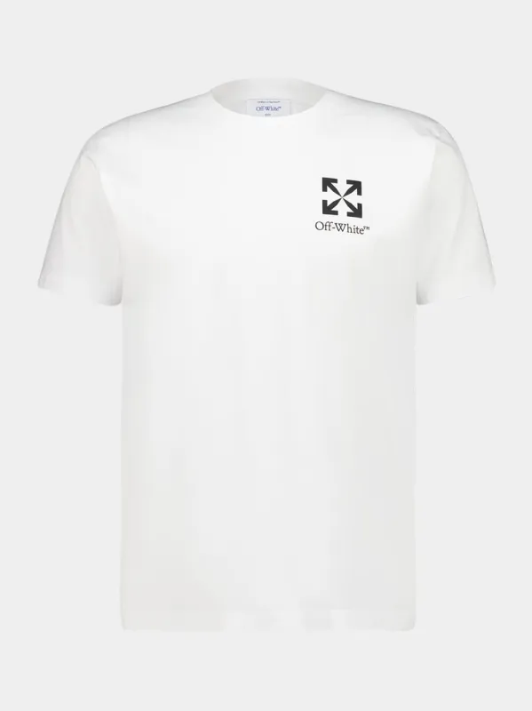 White Cotton Small Arrow T-Shirt sold by Fashion Clinic