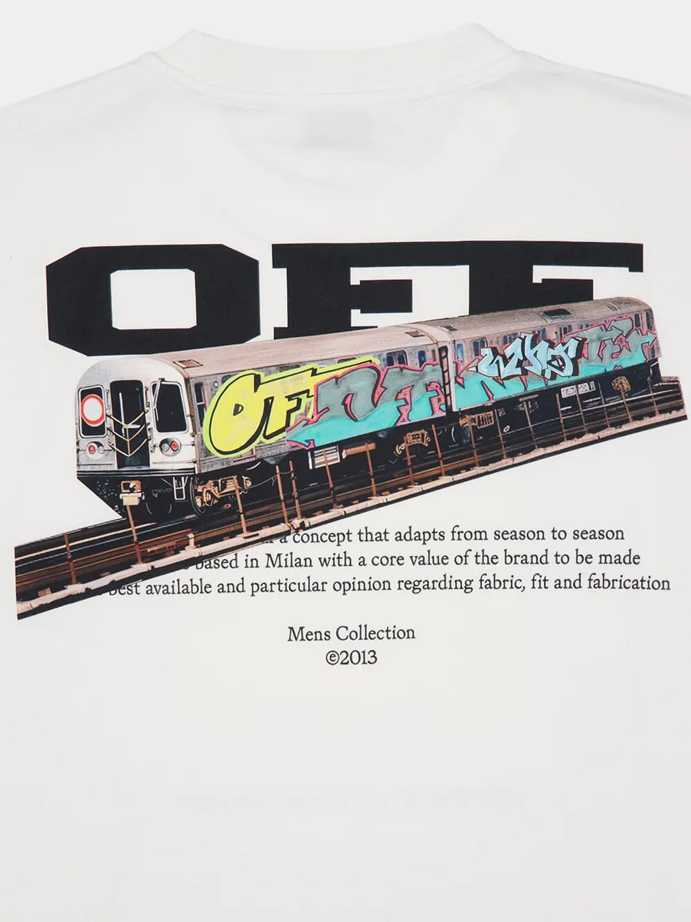 White Train Off Cotton T-Shirt sold by Fashion Clinic product image thumbnail 4