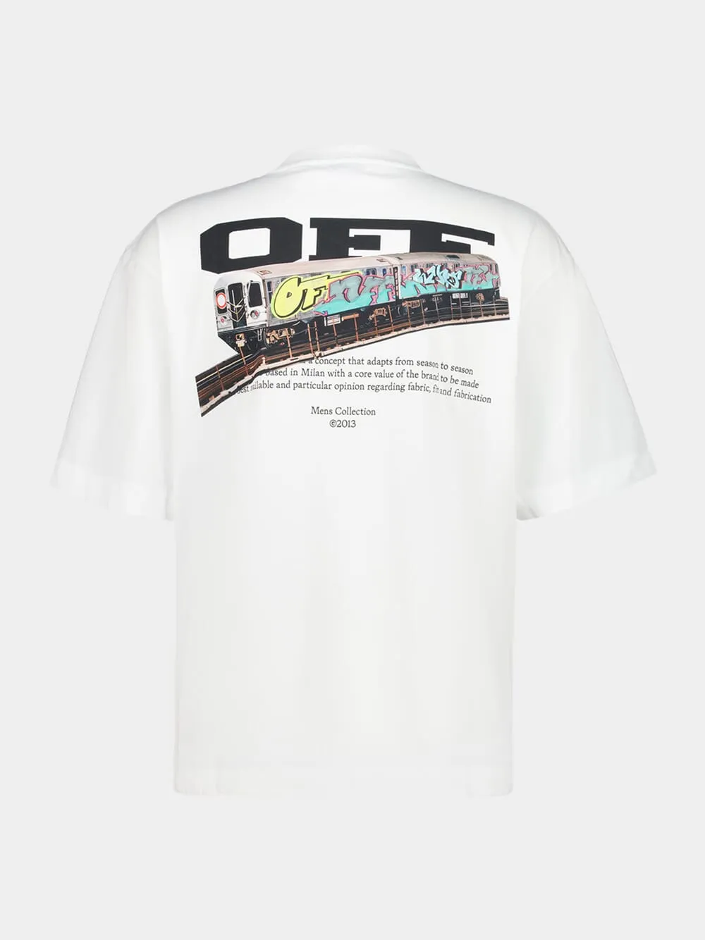 White Train Off Cotton T-Shirt sold by Fashion Clinic product image thumbnail 2