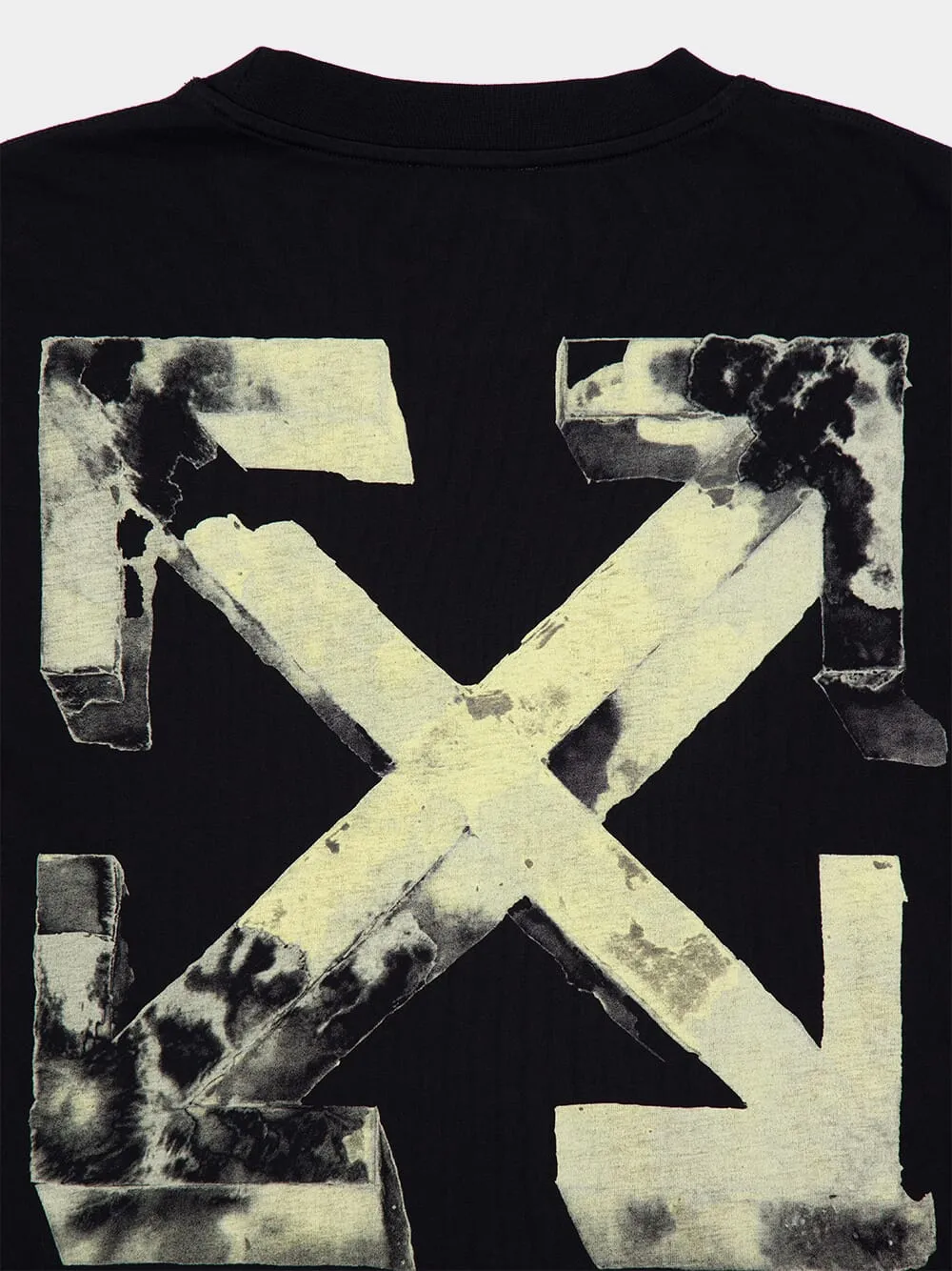 Black Cotton Cloudy Arrow T-Shirt sold by Fashion Clinic product image thumbnail 4