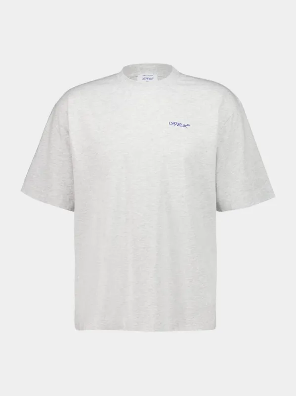 Grey Melange Scribble Diag T-Shirt sold by Fashion Clinic