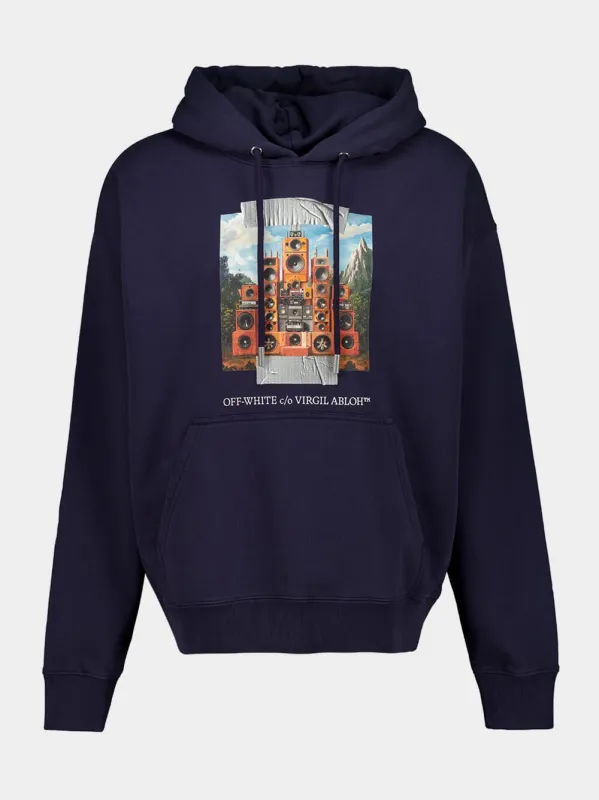 Dark Sapphire Train Off Cotton Sweatshirt sold by Fashion Clinic