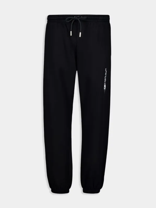 Black Ink Arrow Cuffed Sweatpants sold by Fashion Clinic