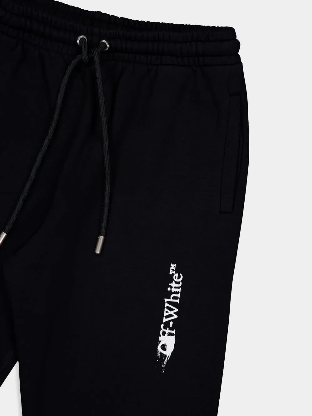 Black Ink Arrow Cuffed Sweatpants sold by Fashion Clinic product image thumbnail 3