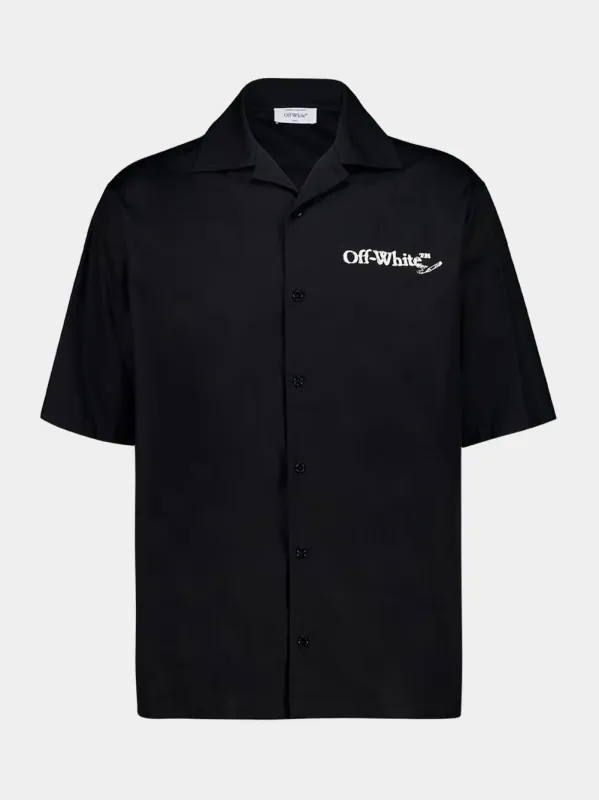 Black White Scribble Arrow Cotton Shirt sold by Fashion Clinic