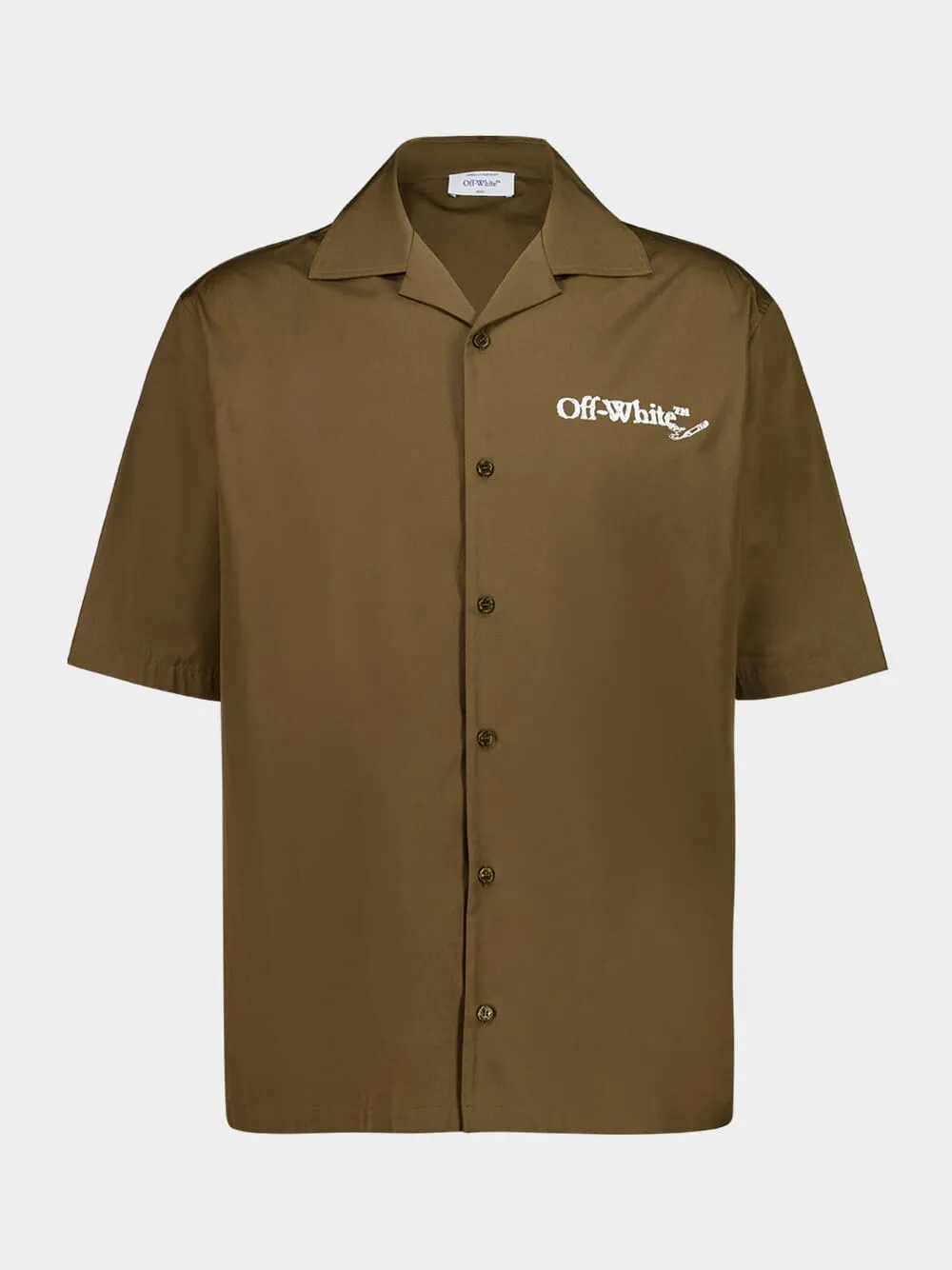 Beech Brown White Scribble Arrow Cotton Shirt sold by Fashion Clinic