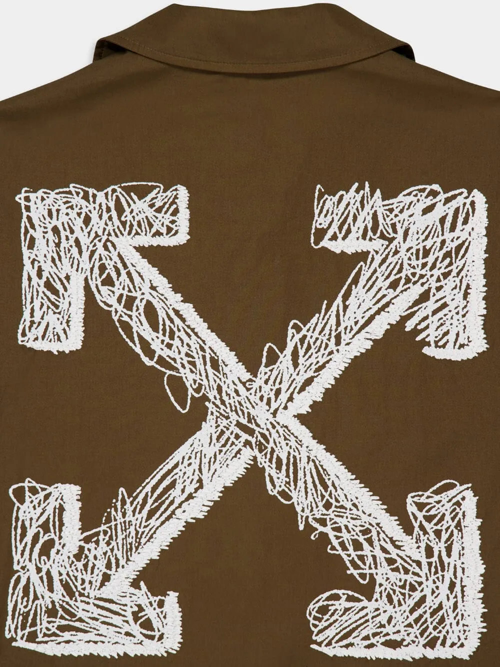 Beech Brown White Scribble Arrow Cotton Shirt sold by Fashion Clinic product image thumbnail 4