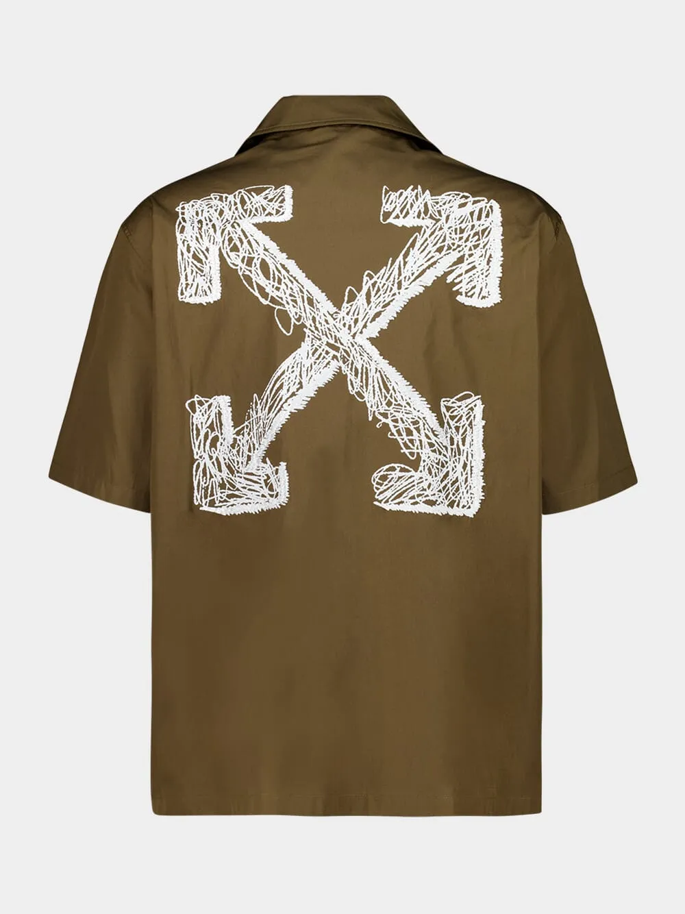 Beech Brown White Scribble Arrow Cotton Shirt sold by Fashion Clinic product image thumbnail 2