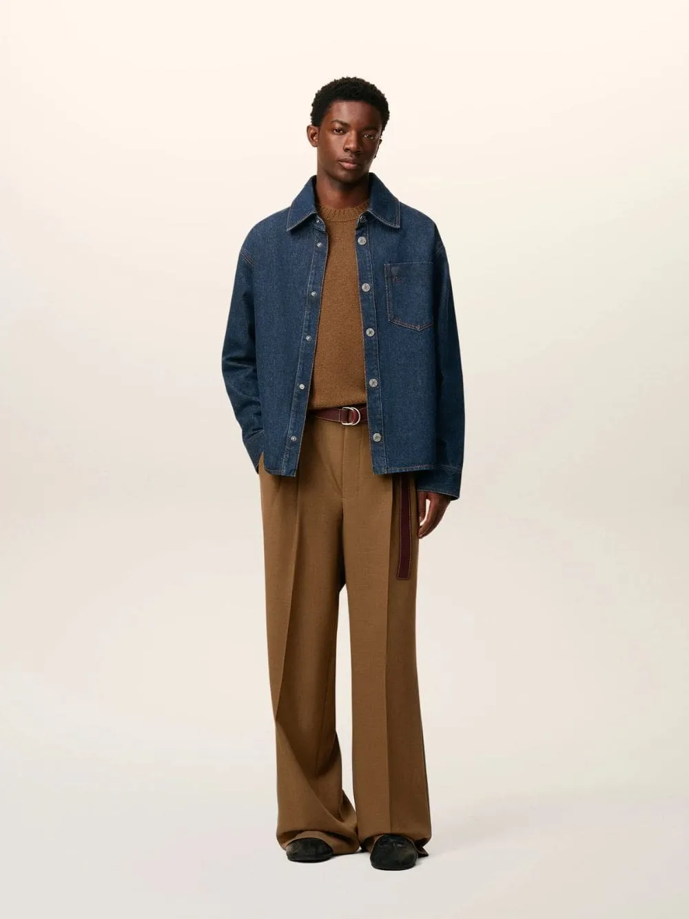 Indigo Blue Ami de Coeur Denim Overshirt sold by Fashion Clinic