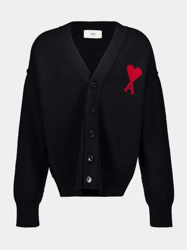 Black Ami de Coeur Wool Cardigan sold by Fashion Clinic