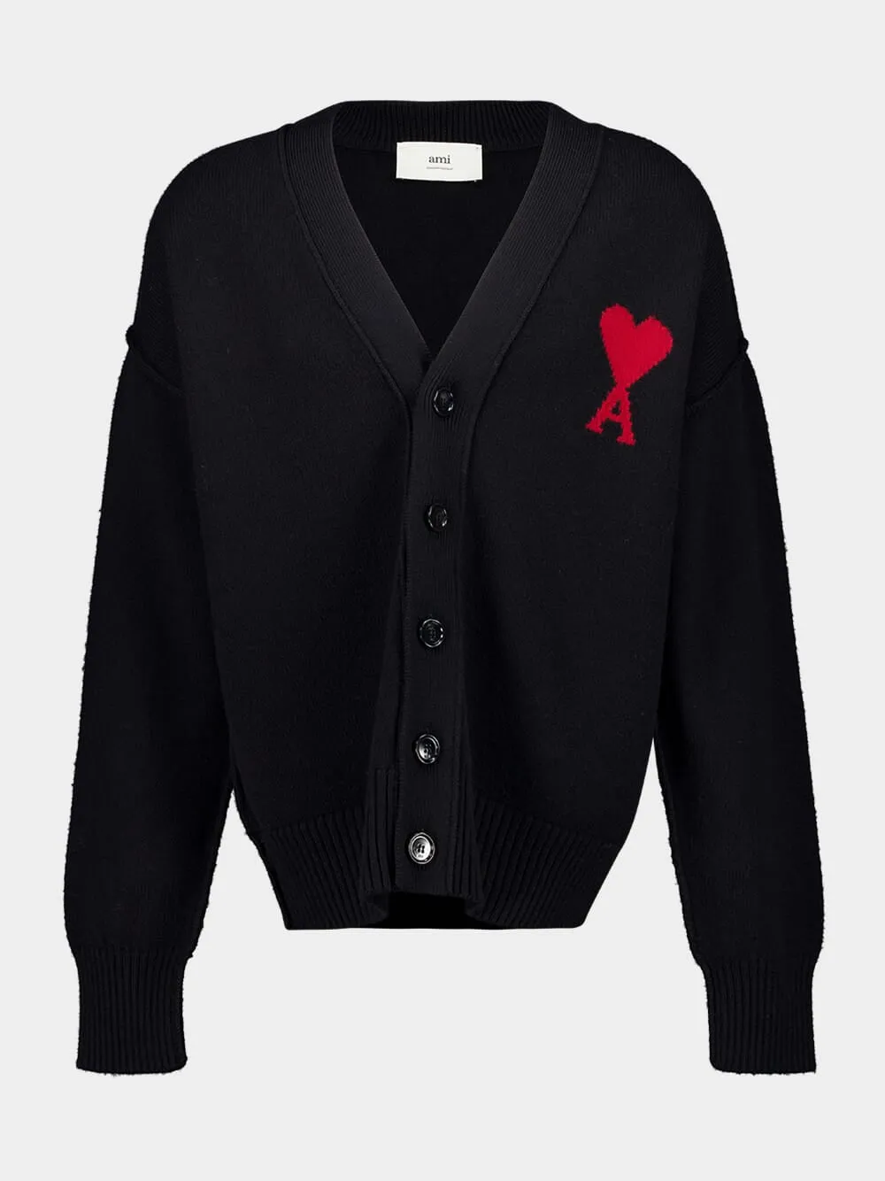Black Ami de Coeur Wool Cardigan sold by Fashion Clinic