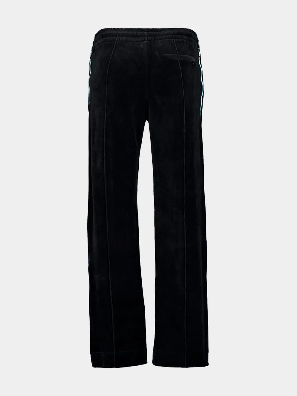 Black Velour Track Pants with Gradient Piping sold by Fashion Clinic product image thumbnail 4
