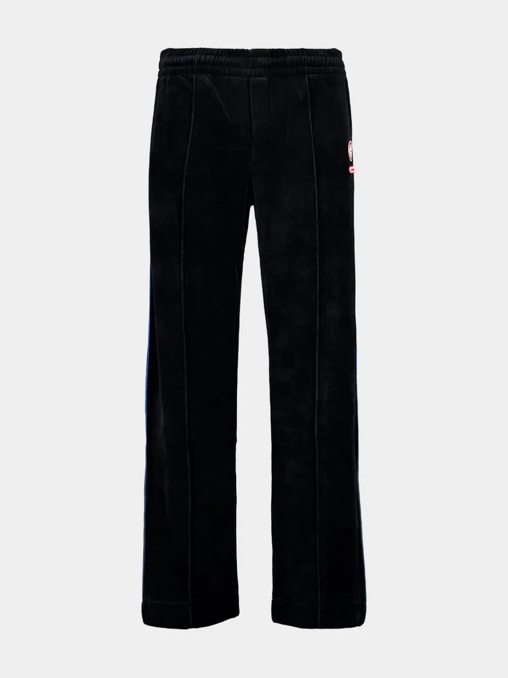 Black Velour Track Pants with Gradient Piping sold by Fashion Clinic product image thumbnail 2