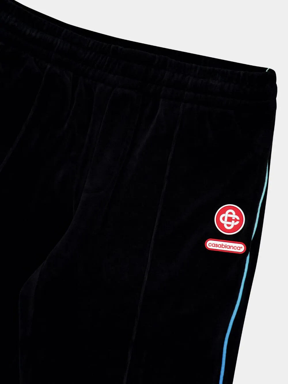Black Velour Track Pants with Gradient Piping sold by Fashion Clinic product image thumbnail 5