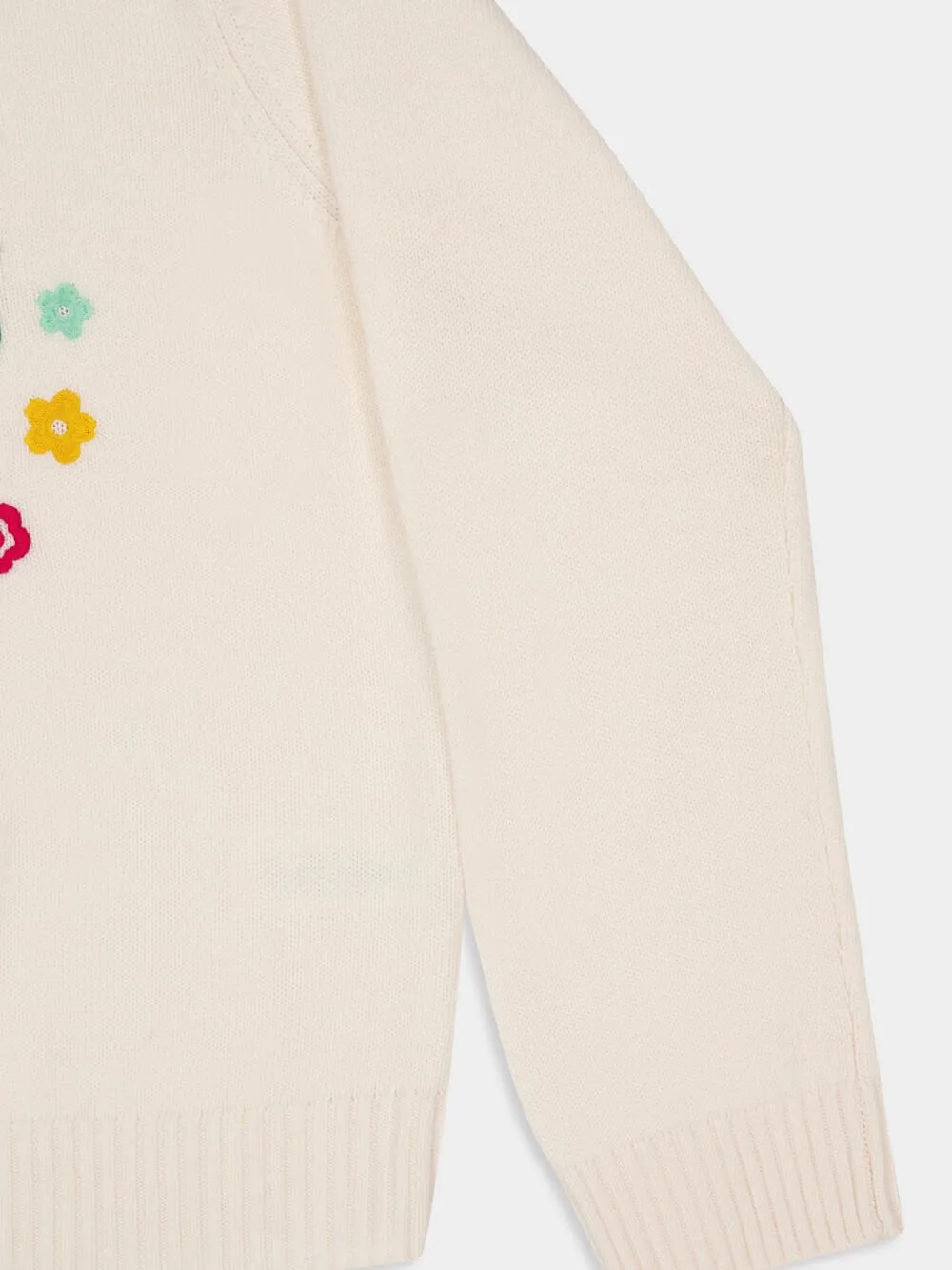 White Emblem Merino Knit Crew Neck Jumper sold by Fashion Clinic product image thumbnail 4